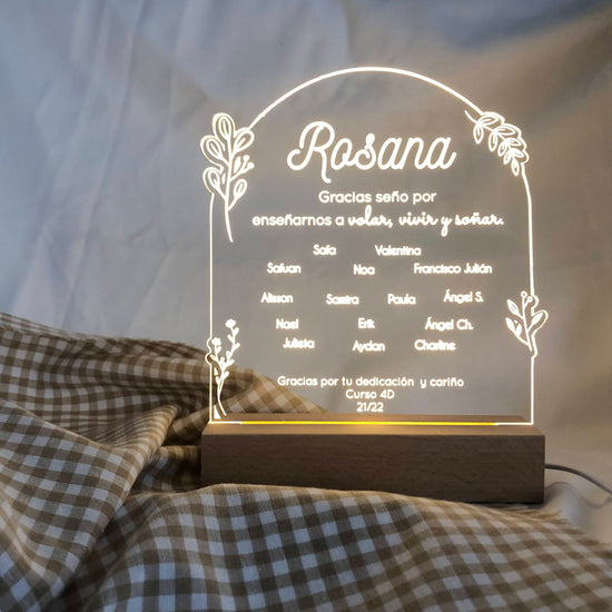 Lámpara personalizada regalo profes