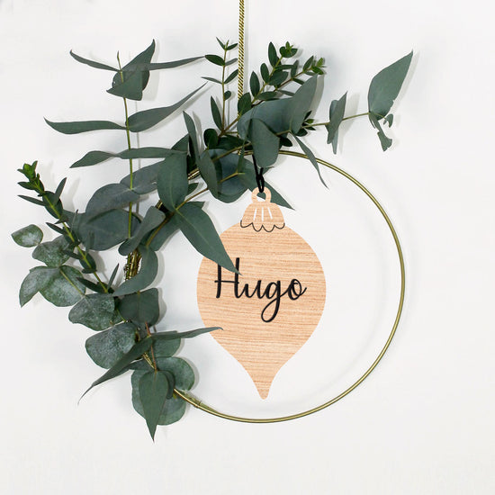 Bola de Navidad personalizada de madera